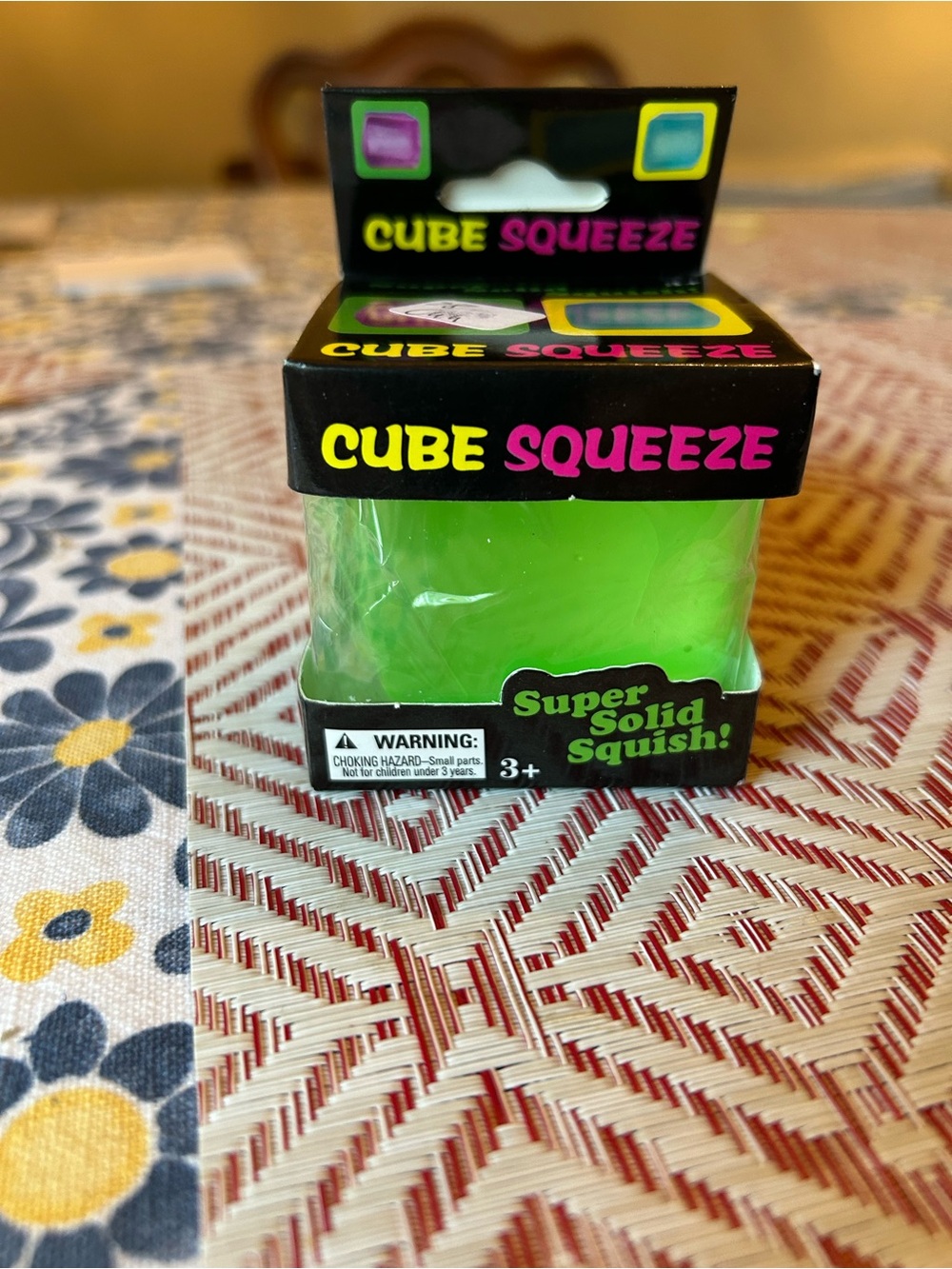 Cube Squeeze Super Solid Squish Kids Toy - Green